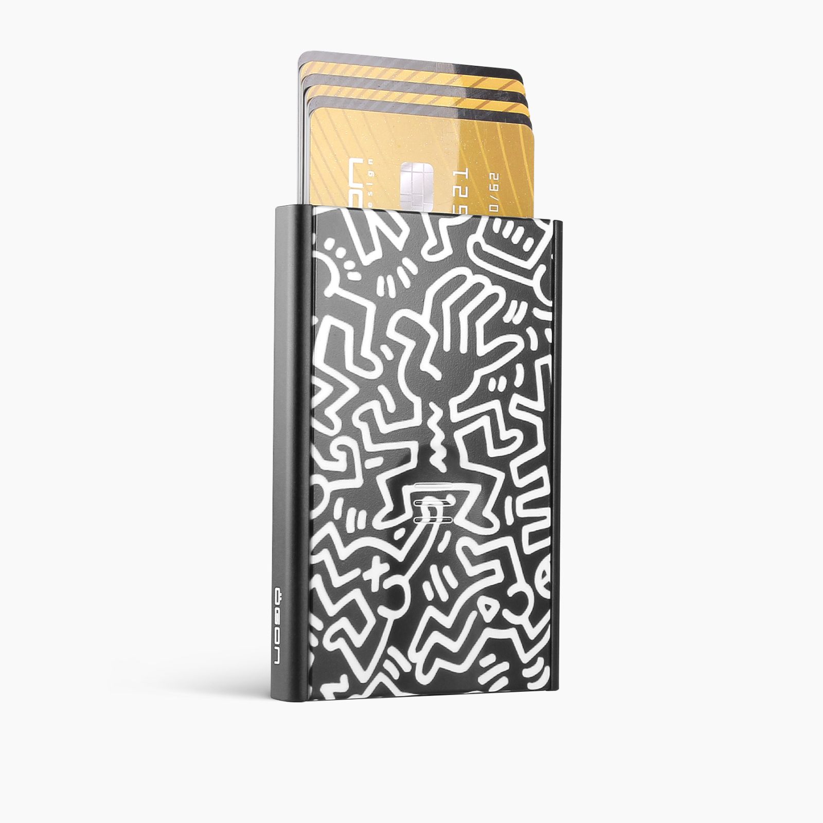 OGON Slider Aluminum Wallet - Keith Haring White